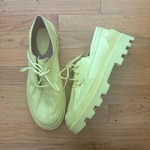 Sam Edelman Yellow Lugged Sole Shoes Size 11